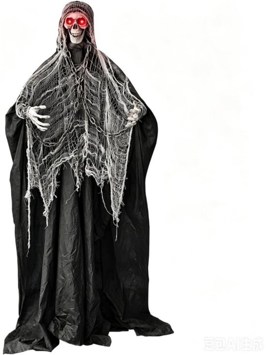 Other - 6ft Sound-Controlled Swinging Scary Skeleton Ghost Decoration Featuring Sound